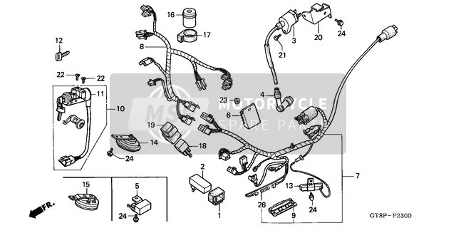 38110GW2004, Horn Comp. (Mitsuba), Honda, 2